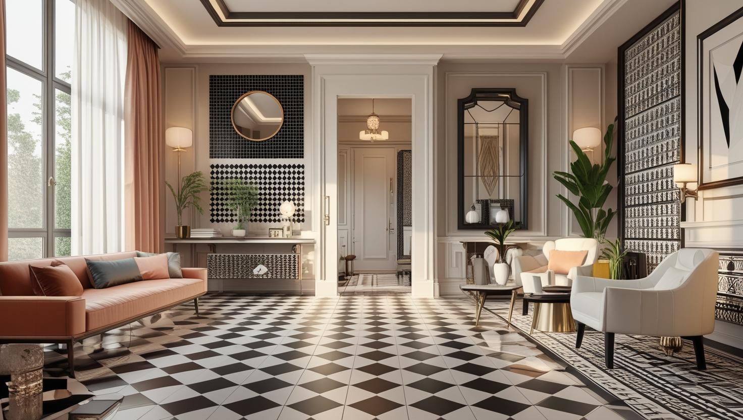 Drawing Room Floor Tiles 