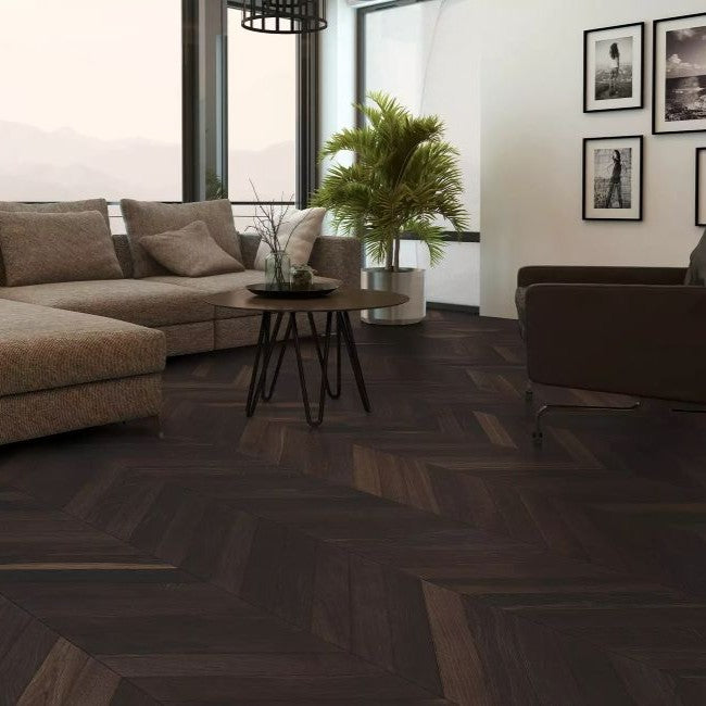 Urban Floor Timbertop Smoked Oak Rustic Chevron