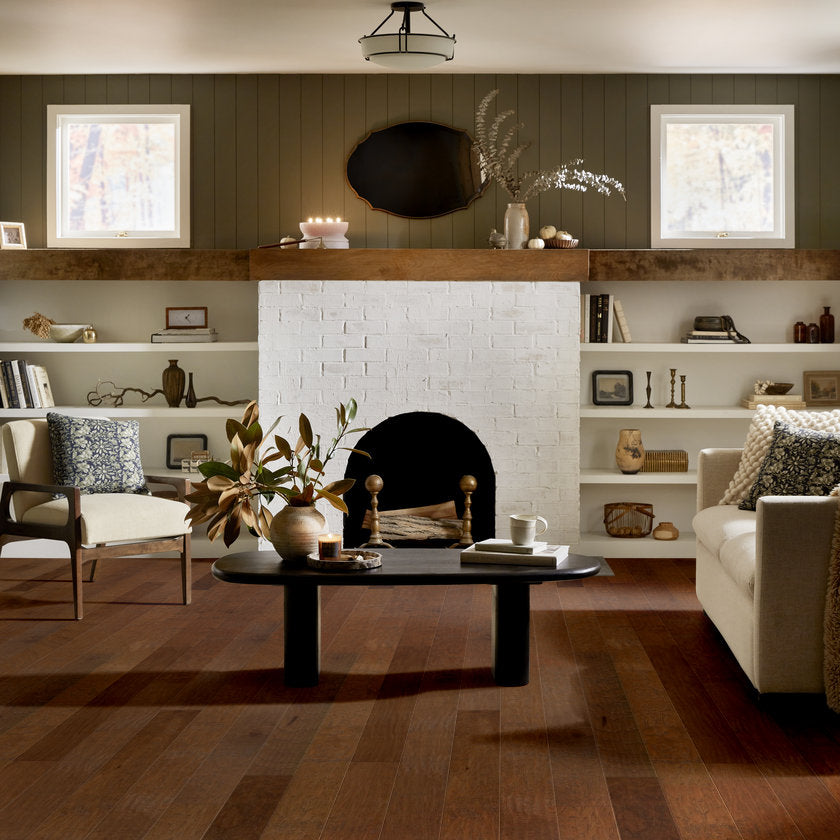 Shaw Floors Repel Collection Pebble Hill Mixed Width Warm Sunset