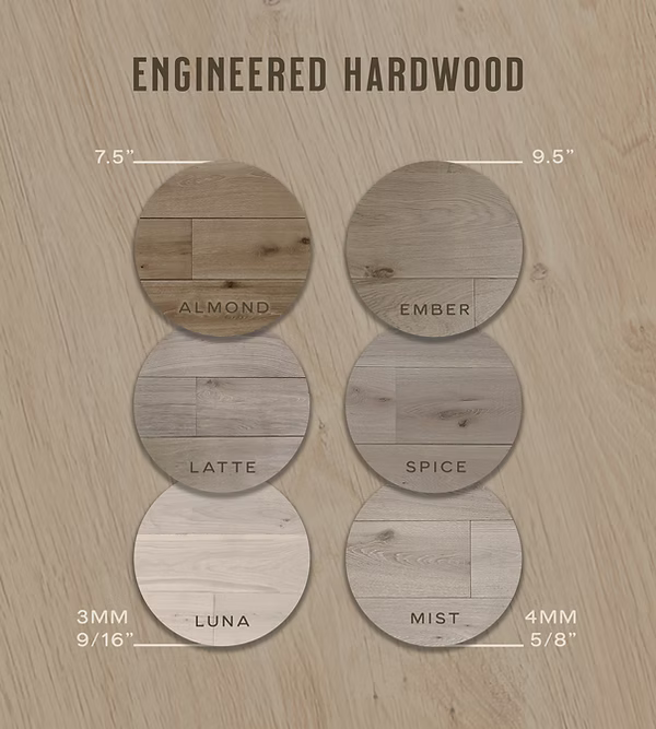 Lux Flooring The Woodrow Collection Mist 9.5"
