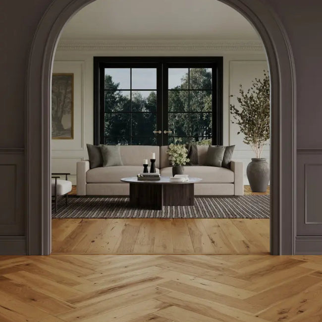 Mannington Handcrafted Provence Herringbone Champagne